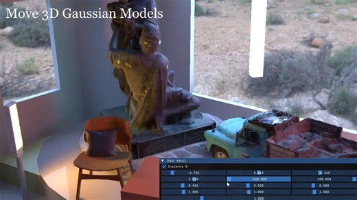 RTGI-3DGS：3D高斯混合场景实时全局光照（Video）