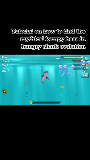 Tutorial on Finding the Mythical Kempy Bass in Hungry Shark Evolution