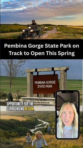 🌿 North Dakota’s newest destination is almost here! Pembina Gorge State Park is on track to open