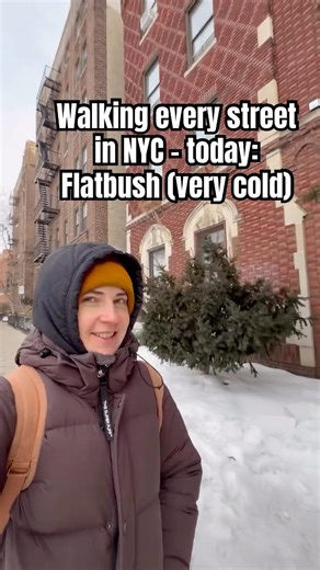 Walking every street in NYC - today: Flatbush (v v cold)