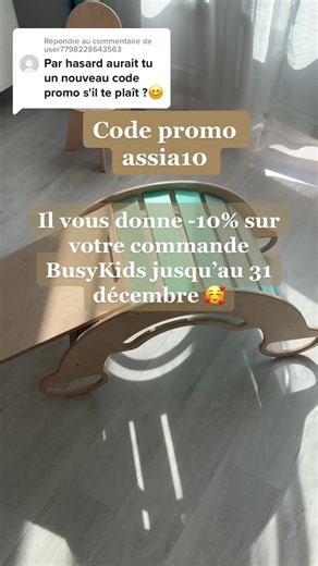 Réponse à @user7798228643563 Code Promo : assia10 Il vous donne -10% sur votre commande BusyKids jusqu’au 31 décembre ! 🥰 #jeuxenbois #montessori #motricite #motricitelibre #motricitebebe #busykids @busykidsde