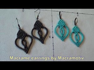 Macrame earring tutorial - Macramotiv -