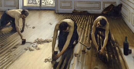 Reproduction de tableau Les raboteurs de parquet de Gustave Caillebotte