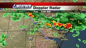 4.2K views · 25 reactions | From the 6WEATHER Center: Here's another 6WEATHER Doppler Radar update for this morning as a line of scattered showers and storms moves through the northern and central parts of the Coastal Bend. Some storms are strong producing gusty winds, frequent lightning, heavy downpours and some pea size hail. Use caution! #KRIS6 #txwx | KRIS 6 News | Facebook