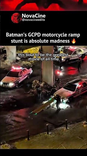 Batman Ramping A GCPD Motorcycle Over A Car On Set Is Pure Violence 😭#batman2