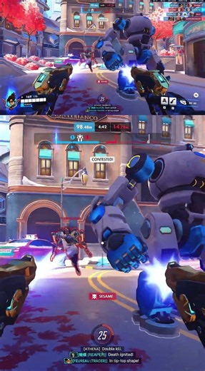 "Shoot The Tank!" Said The Robot... And We Won The Fight! 🎮 #Overwatch2 #Gaming #Clips