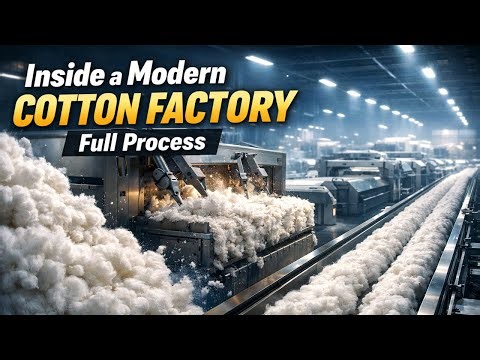 Inside a Modern Cotton Factory – Full Process Explained 🏭🌿 | Factory Full Process ⚙️