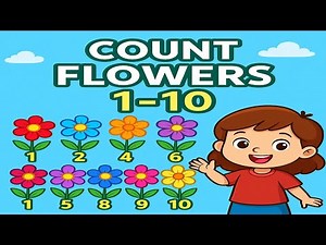 Count Flowers from 1 to 10|Learn Numbers with Colorful Flowers for Kids#Numbers1to10