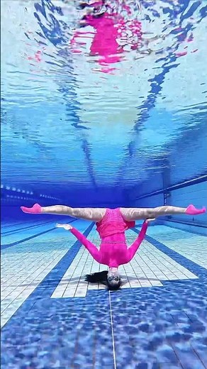 Underwater Headstand with a Split