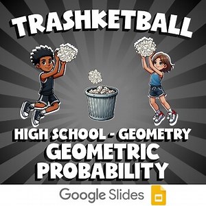 Geometric Probability TRASHKETBALL Math Game - No Prep Geometry Review Activity