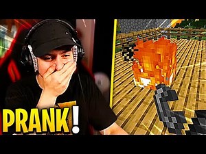 JE PRANK MON FRÈRE (Piwerre) SUR MINECRAFT ! 😂 (il est devenu fou)