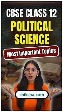 CBSE Class 12 Political Science 2026 | Most Important Board Exam Topics | 80+ MARKS STRATEGY #cbse