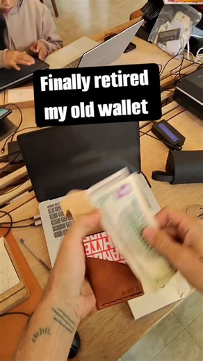 Oldis Road formerly JJ Leathersmith on Instagram: "Day one of breaking in a new wallet or reaching a million followers, whatever comes first."