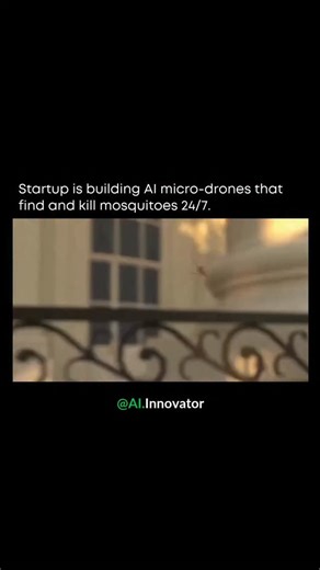 Artificial Intelligence | AI | Technology on Instagram: "Follow @ai.innovator for more content. Y Combinator–backed startup Tornyol is building micro-drones that kill mosquitoes 24/7. Each 40-gram drone uses microphones, propellers, and ultrasonic sonar powered by AI to detect female mosquitoes by their wingbeat patterns, then intercepts and eliminates them mid-air, no chemicals, no traps, no humans. The San Francisco team, founded by Alex Toussaint and Clovis Piedallu, says the drones target ca