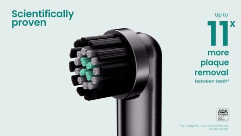 Quip Rev Oscillating Electric Toothbrush Head, Adult Compact Head Refill, White, 2 Pack