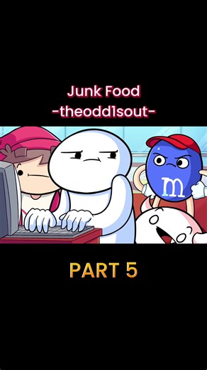 TheOdd1sOut Junk Food 🍟 Part 5 #theodd1sout #cartoon #animation #animationmeme #viral