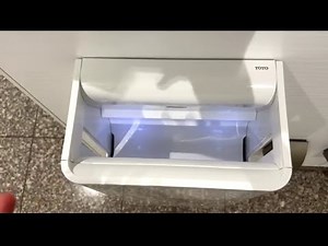 Toto Clean Dry Hand Dryer, model HDR120#WH. At Narita International Airport成田国際空港