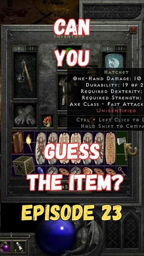 Can you Guess the Item? Episode 23! Diablo 2! #Diablo #diablo2 #blizzardentertainment