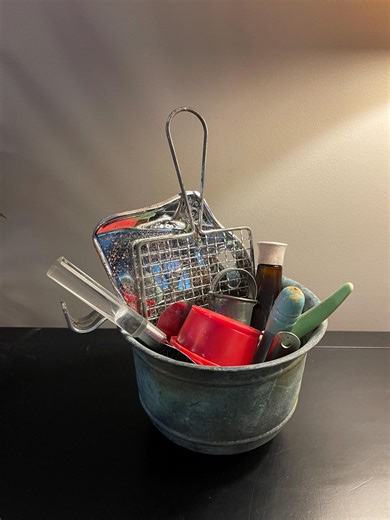 Vintage Kitchen Utensils in Rustic Containers | Farmhouse Décor | Collectible Kitchenware - Option A - Etsy