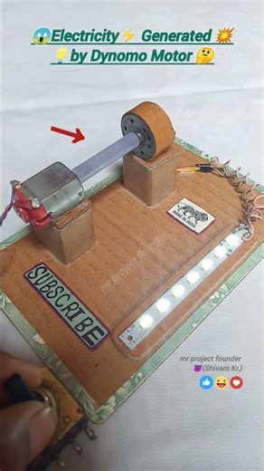 DIY Dual Motor Generator ⚡ DC Motor Drives Dynamo | Amazing Science Project #Shorts #diy #dcmotor