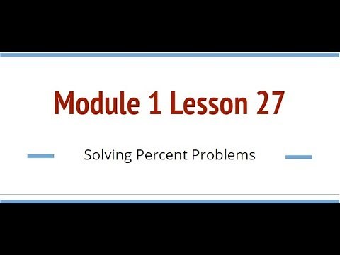 Grade 6, Module 1 Lesson 27