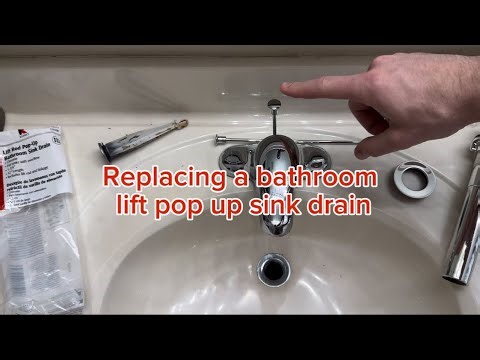 Bathroom lift rod pop-up sink drain replacement ￼tutorial