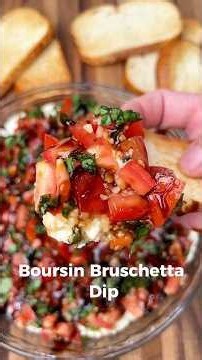 Boursin Bruschetta Dip 🍅🧄 #boursin #easyappetizer #sidedish
