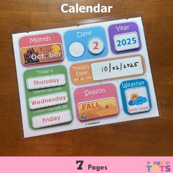Calendar, Morning Binder, Circle time Binder, Home school Binder