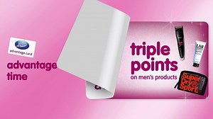 It's Advantage Time! Boots Advantage Card holders get triple points on men's products today in store or online. Hurry offer ends midnight. Shop now ➡ http://boots.uk/3u5Jhg | Boots UK