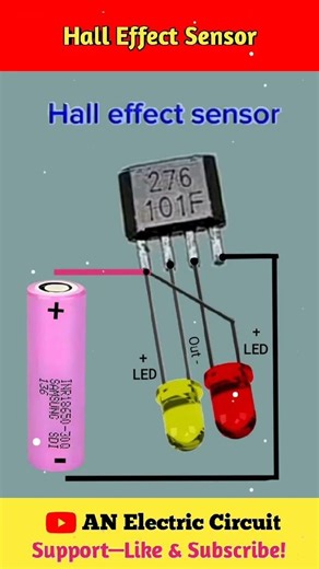 Hall Effect Sensor Circuit | #shortsfeed #electronic #electrical #viral #shortsviral #diy
