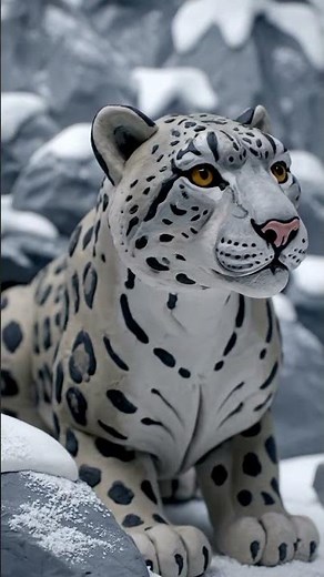 The Camouflage of a Snow Leopard 🐆❄️