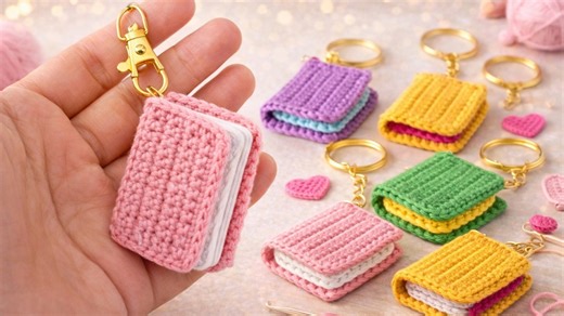 DIY tiny crochet book keychain: The perfect handmade gift idea
