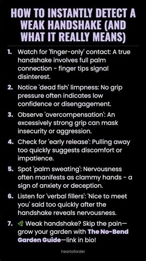 How to Instantly Detect a Weak Handshake (And What It Really Means) #ad (Verify Info)