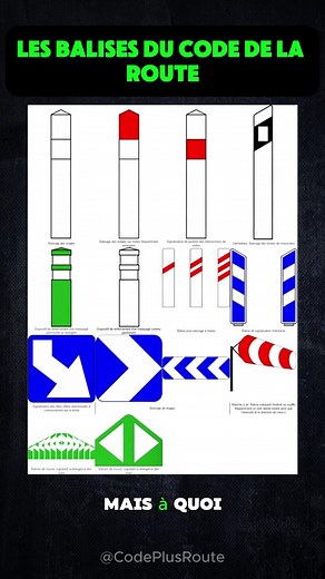 27K views · 586 reactions | Les balises du code de la route  Apprends le Code de la Route en toute simplicité avec @codeplusroute2 ! ✨ Des astuces, des quiz et des conseils pour réussir ton examen ✅ Abonne-toi ✨ | Bonneconduite | Facebook