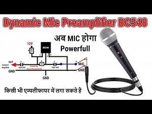 BC548 Mic Preamplifier Circuit 🎙️ | DIY Dynamic Mic Preamp Step-by-Step at Home