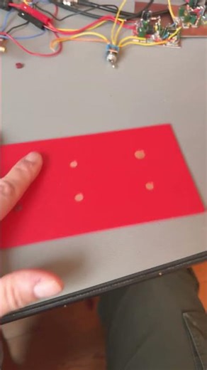 Lining up a drilling template #cw #electronics #transceiver #homebrew