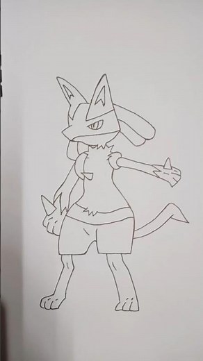 How to Draw Lucario Step by Step ✏️ | Pokémon Drawing #shorts