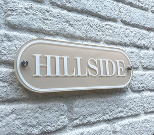 Traditional Personalised Address House Sign – Clear Acrylic, UV Printed Street Sign, Door Number & Road Name, New Home Gift Pill - Etsy