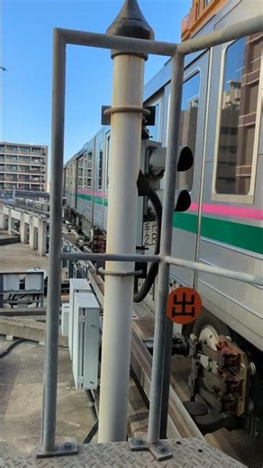 日暮里駅に到着する日暮里・舎人ライナー｜高架を走る新交通システムの駅進入シーン