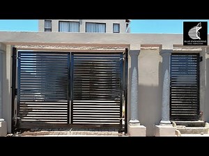 Double Swing Gates with Matching Pedestrian Gate | Driveway gates | Blue Engineering | South Africa