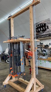 In this video, @dustylumberco is building a huge wood clamp rack. Enjoy watching! #wood #woodworking #tools #clamprack #furniture #diy #diyprojects #renovation #design #decor #maker | King Canada Inc