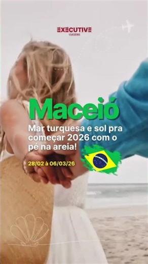 Maceió: mar turquesa e sol pra começar 2026 com o pé na areia!