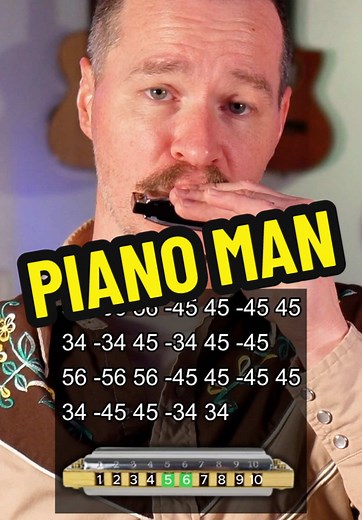 Learn Piano Man on Harmonica: Easy Tutorial