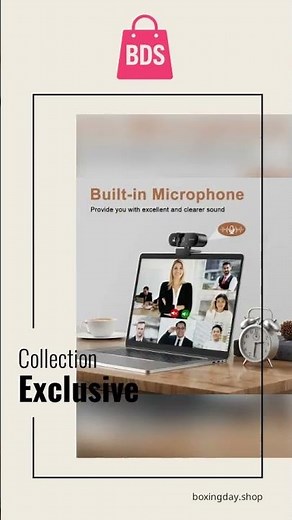 4K HD Webcam with Microphone – Auto-Focus USB Camera for PC and Laptop