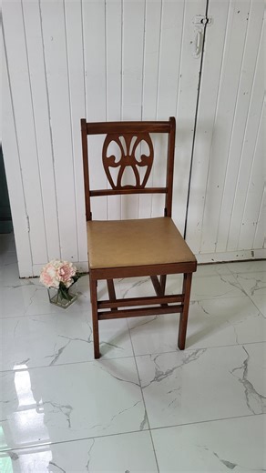 Vintage Folding Chair Antique Wood Portable Mid Century Modern Event Stakmore - Etsy
