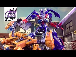 Transformers The Last Knight - Optimus Prime vs Bumblebee [Stop Motion]