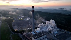 Tennessee power plant chimneys demolished in controlled explosion