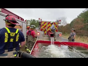 BCFD Fire Scene Drop Tank Setup