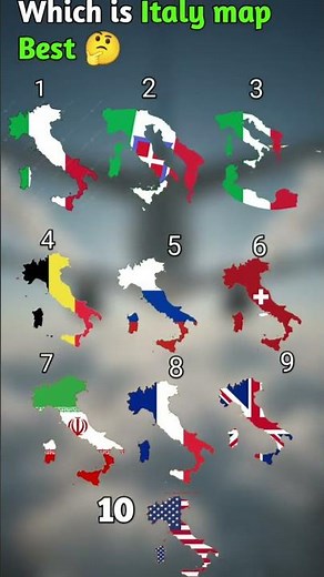 Which is Italy map Best 🤔 #geography #worldmap