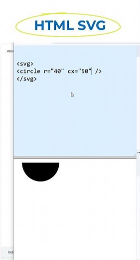 HTML svg circle #htmltutorial #coding #svg
